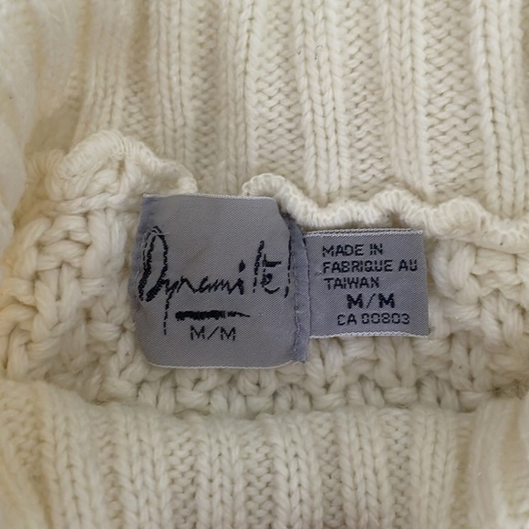 Dynamite Vintage Wool/Acrylic blend Chinky Cream Sweater Size M - Picture 5 of 13